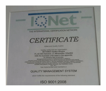 ISO 9001:2008 IQNet Iso Quality Management System Certification