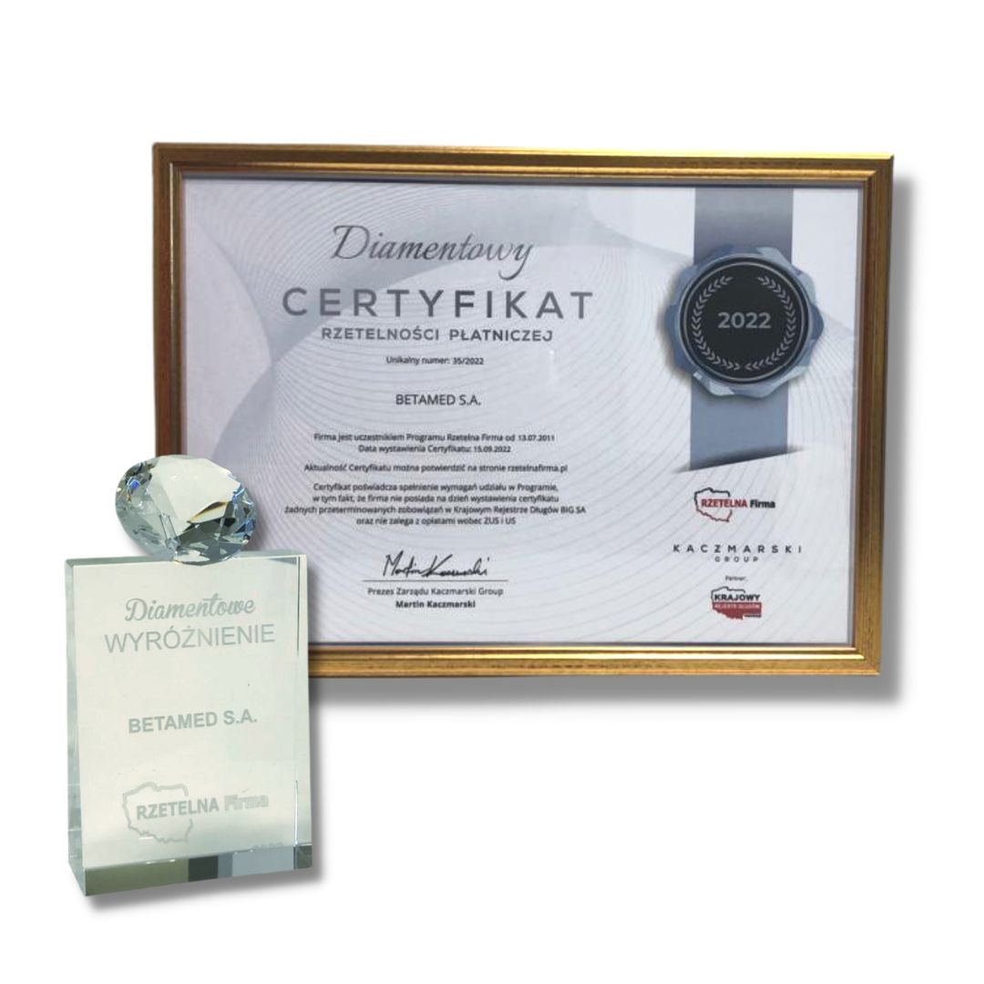 Diamond Certificate of Payment Reliability